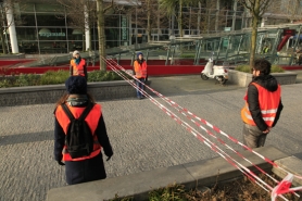 MA Fine Art students on site